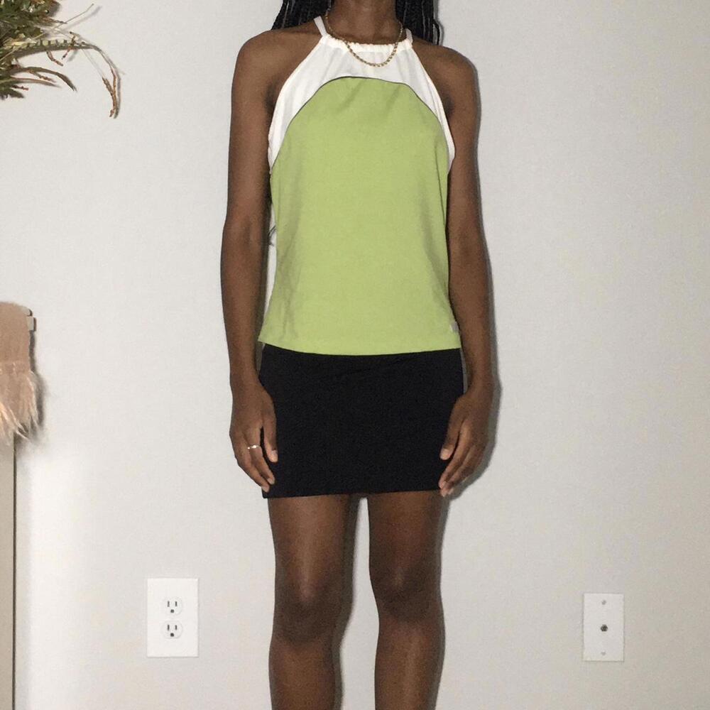 ✨SOLD✨ Daisy Fuentes Large Colorblock Racerback Sportswear Workout Top